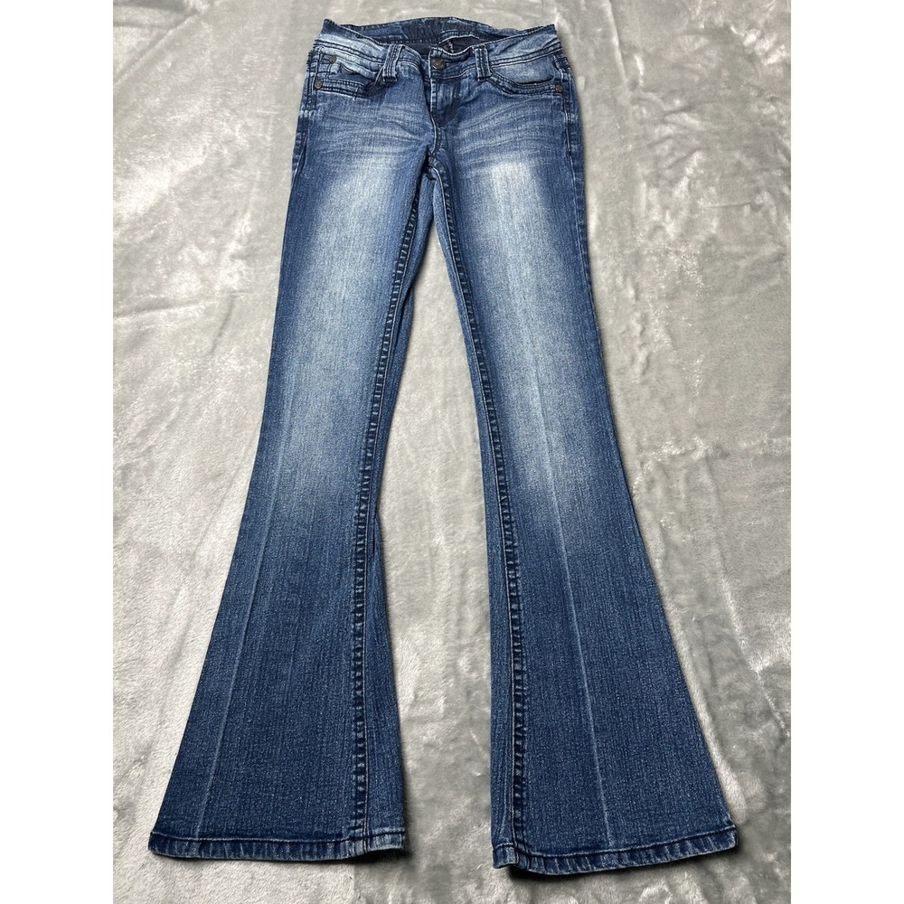 Wallflower Jeans Women Size 3 Blue Denim Pockets Straight/bootcut Flare Y2K